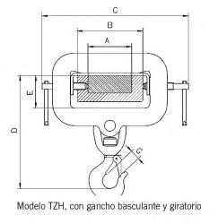 GANCIO PER SOLLEVAMENTO TIGRIP TZH 5.0/150 5000 KG 17.3 KG  REF. YALE N55100003